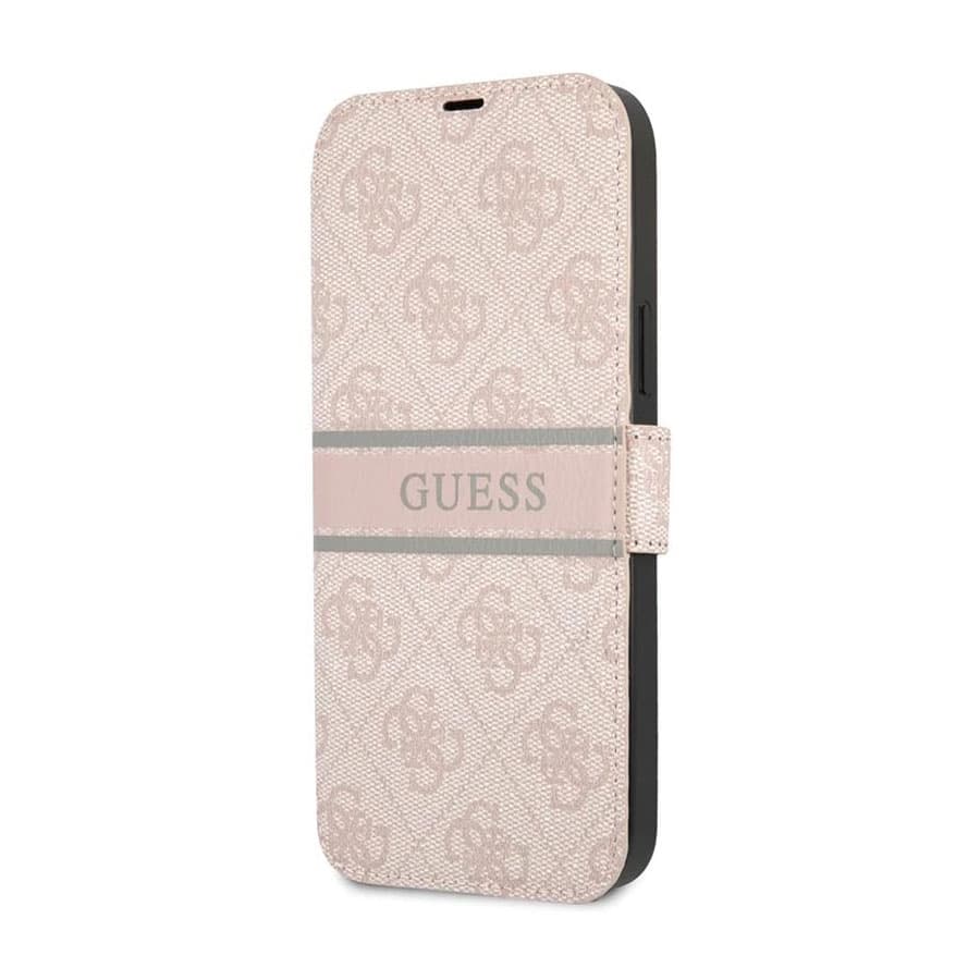 iPhone 13 Pro - Guess Book Case Stripe Pink GUBKP13L4GDPI