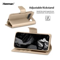 Google Pixel 10 Pro XL - Hanman Mill Flip Case mit 3 Kartenfächern, gold – Bild 4