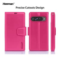 Google Pixel 10 Pro XL - Hanman Mill Flip Case mit 3 Kartenfächern, Pink – Bild 2