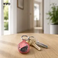 Porte-clés AirTag - RPD Coque TPU déperlante, transparente, Rouge – Bild 4