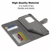 Samsung S10 Plus - LC.IMEEKE Wallet Etui mit 3 Kartenfächern & Magnetverschluss, Grau – Bild 3