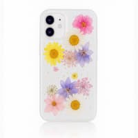 iPhone 16e/17e - Case with real flowers and silver accents, multicolored – Bild 1