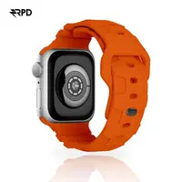 RPD Lattice Silikonarmband Karo-Muster für Apple Watch 38/40/41/42mm - Orange – Bild 1