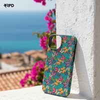 iPhone 16 Pro - Custodia in vero sughero verde con design a farfalla – Bild 4