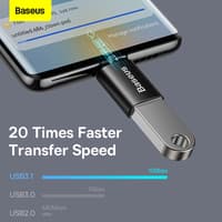 Baseus - Ingenuity Series - Mini OTG Adapter Type-C to USB-A 3.1, Black (ZJJQ000001) – Bild 6