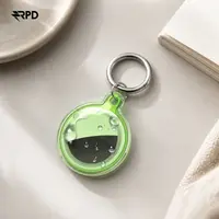 AirTag Schlüsselanhänger - RPD TPU Case, wasserabweisend, transparent, Grün – Bild 2