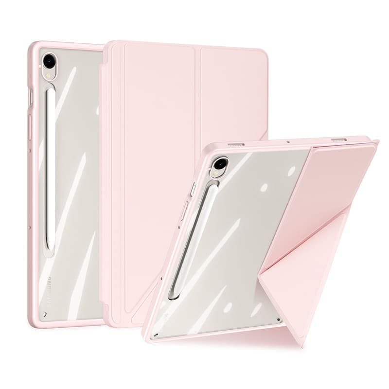 Samsung Galaxy Tab S9 FE Plus / S9 Plus / S10 Plus - Dux Ducis Magi Series, aufstellbares Flip-Etui, Pink