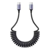 Ugreen - USB-C to USB-C CarPlay cable, retractable 1 m (L507 / 35457), gray/black – Bild 1