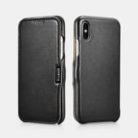 iPhone Xs Max - iCarer Luxury Series Flip Case black (RI908-BK) – Bild 1