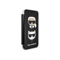 iPhone X / XS - Karl Lagerfeld Karl and Choupette Book KLFLBKPXKICKC, schwarz – Bild 1