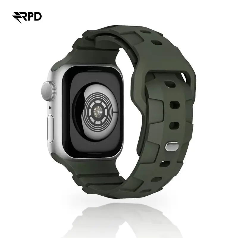 RPD Lattice Silikonarmband Karo-Muster für Apple Watch 38/40/41/42mm - Grün