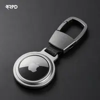 AirTag Schlüsselanhänger - RPD Metall Case, magnetischer Verschluss, Silber – Bild 3