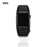 RPD Aurum Lederarmband Magnet Premium für Apple Watch 38/40/41/42mm - Schwarz – Bild 1