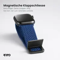 RPD Magnos Cinturino Magnetico Nylon per Apple Watch 44/45/46/49mm - Blu Tempesta – Bild 3