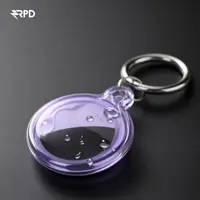 AirTag Keychain - RPD TPU Case, Water-repellent, Transparent, Purple – Bild 3
