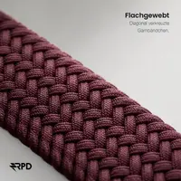 RPD Vela Sportarmband Nylon Geflochten Parachute für Apple Watch 38/40/41/42mm - Weinrot – Bild 2