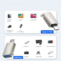 Joyroom - USB-C to USB-A Adapter - Gray – Bild 6