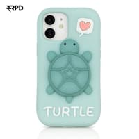 iPhone 16 - Niedliche 3D Schildkröten-Hülle mit Glow-Effekt & Standfunktion – Bild 1