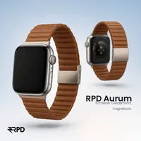 RPD Aurum Lederarmband Magnet Premium für Apple Watch 38/40/41/42mm - Cognac – Bild 5
