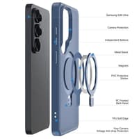 Samsung Galaxy S26 Ultra - Dux Ducis Yind Series mit Magsafe und Standfunktion in Dunkelblau – Bild 4