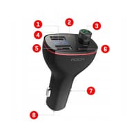 Rock - B300 - 2-port USB car charger with FM transmitter, black – Bild 9