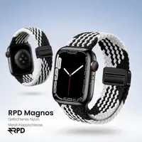RPD Magnos Magnetic Strap Nylon Braided for Apple Watch 38/40/41/42mm - Z-Pattern Black/White – Bild 5