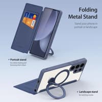 Samsung Galaxy S25 Plus - Dux Skin X Pro Series with 360 degree ring stand blue – Bild 4