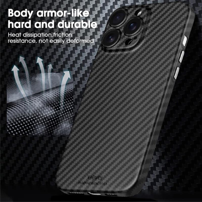 iPhone 16 Pro - Fondello in nanofibra di carbonio di livello X – 3