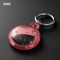 Porte-clés AirTag - RPD Coque TPU déperlante, transparente, Rouge – Bild 3