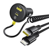 Baseus - Circular Car Charger 60W C-C / C-L Black – Bild 5