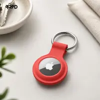 Étui de protection AirTag - RPD Housse en silicone souple avec anneau porte-clés, Rouge – Bild 3