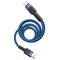 Hoco U110 1.2M Câble USB-C vers USB-A robuste en nylon bleu, durable et résistant – Bild 3