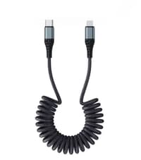 ROCK PD 20W USB-C to Lightning spring cable - fast charging & data cable, nylon, black – Bild 6