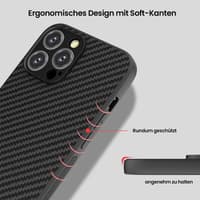 iPhone 13 Mini - Étui robuste en TPU aspect carbone, noir – Bild 6