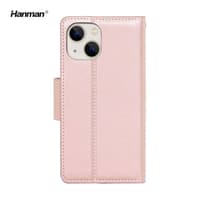 Apple iPhone 12 Mini - Hanman Mill Flip Case with 3 card slots, rose gold – Bild 4