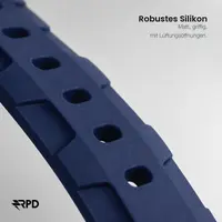 RPD Lattice Silikonarmband Karo-Muster für Apple Watch 38/40/41/42mm - Mitternachtsblau – Bild 2