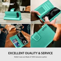 Google Pixel 10 Pro XL - Hanman Mill Flip Case mit 3 Kartenfächern, Türkis – Bild 7