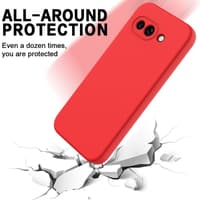 Google Pixel 9A - Silicone protective case, red – Bild 7