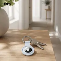 Étui de protection AirTag - RPD Housse en silicone souple avec anneau porte-clés, Bleu clair – Bild 5