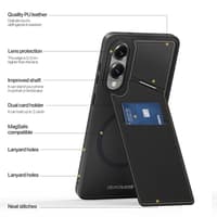 Dux Ducis - Galaxy S25 Edge - Rafi II Magnetische Hülle mit Kickstand & Kartenfächern, Schwarz – Bild 6
