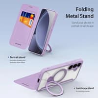 Samsung Galaxy S25 - Dux Skin X Pro Series with 360 degree ring stand, purple – Bild 8
