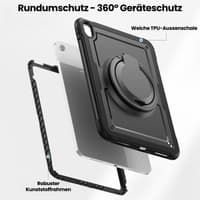 iPad Air 11” (2024/2025) - RPD HEX-G FE Rugged Case mit Griff, Kickstand & Pencil Holder, schwarz – Bild 3
