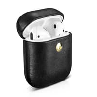 AirPods 1/2 Case - iCarer Genuine Crazy Horse Leather Black (IAP041-BK) – Bild 2