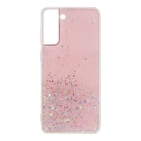 Samsung S21 plus bling silber stars pink case – Bild 1