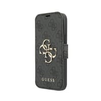 iPhone 13 Pro - Guess Book Case Metal Logo Grey GUBKP13L4GMGGR – Bild 1