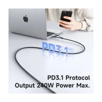 McDodo - USB-C to USB-C (240W) & MagSafe 3 (140W) Black – Bild 5