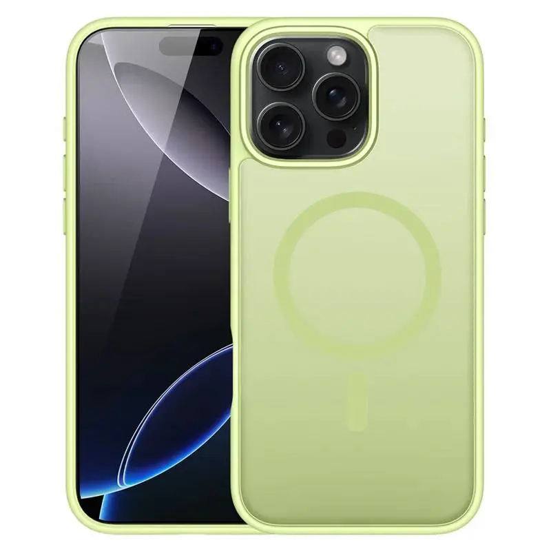 iPhone 16 Pro - Dux Ducis Yind Series with Magsafe in lime green