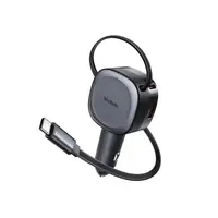 McDodo - FreeGo 75W Car Charger with Retractable Cable, 70CM (Sortie : USB-A et USB-C / Câble : USB-C) Noir – Bild 1