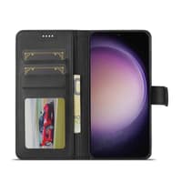 Samsung Galaxy S26 - LC.IMEEKE Custodia a portafoglio con 3 scomparti per carte e chiusura magnetica, nero – Bild 2