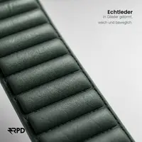 RPD Aurum Lederarmband Magnet Premium für Apple Watch 38/40/41/42mm - Olivgrün – Bild 2